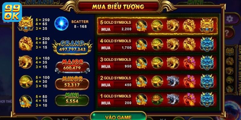 Các biểu tượng cần biết của game tứ linh